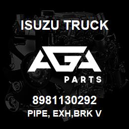 8981130292 Isuzu Truck PIPE, EXH,BRK V | AGA Parts