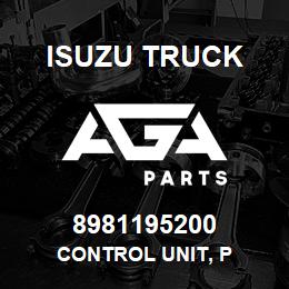 8981195200 Isuzu Truck CONTROL UNIT, P | AGA Parts