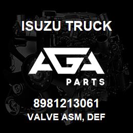 8981213061 Isuzu Truck VALVE ASM, DEF | AGA Parts