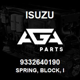 9332640190 Isuzu SPRING, BLOCK, I | AGA Parts