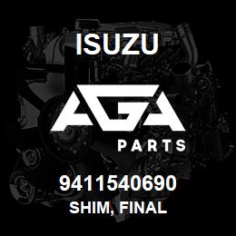 9411540690 Isuzu SHIM, FINAL | AGA Parts