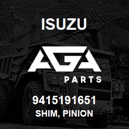 9415191651 Isuzu SHIM, PINION | AGA Parts