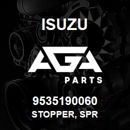 9535190060 Isuzu STOPPER, SPR | AGA Parts