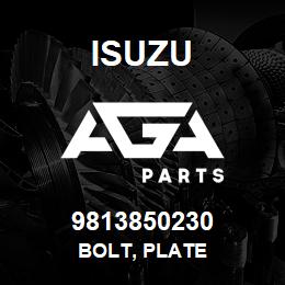 9813850230 Isuzu BOLT, PLATE | AGA Parts