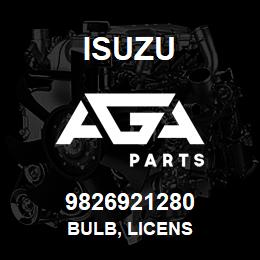 9826921280 Isuzu BULB, LICENS | AGA Parts