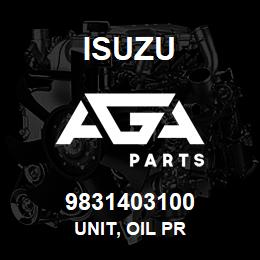 9831403100 Isuzu UNIT, OIL PR | AGA Parts