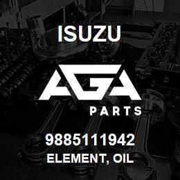 9885111942 Isuzu ELEMENT, OIL | AGA Parts