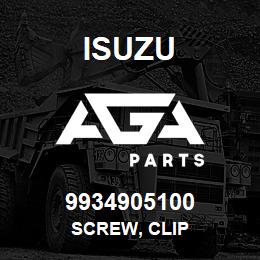 9934905100 Isuzu SCREW, CLIP | AGA Parts