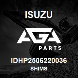 IDHP2506220036 Isuzu SHIMS | AGA Parts