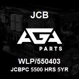 WLP/550403 JCB JCBPC 5500 HRS 5YR | AGA Parts