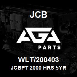 WLT/200403 JCB JCBPT 2000 HRS 5YR | AGA Parts