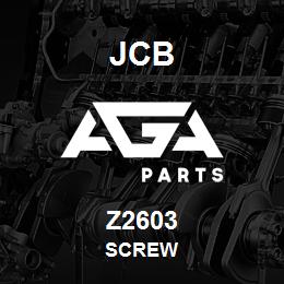 Z2603 JCB SCREW | AGA Parts