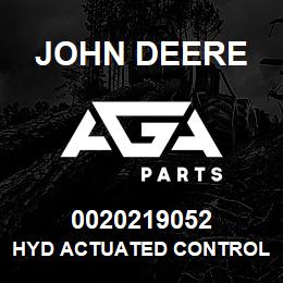 0020219052 John Deere Hyd Actuated Control Valve | AGA Parts