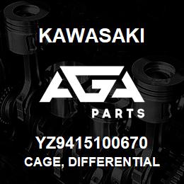 YZ9415100670 Kawasaki CAGE, DIFFERENTIAL | AGA Parts