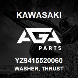 YZ9415520060 Kawasaki WASHER, THRUST | AGA Parts