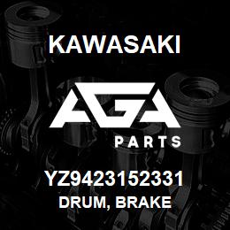 YZ9423152331 Kawasaki DRUM, BRAKE | AGA Parts