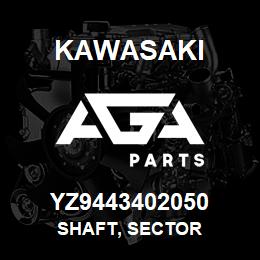 YZ9443402050 Kawasaki SHAFT, SECTOR | AGA Parts