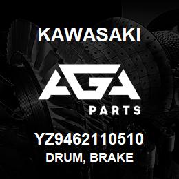 YZ9462110510 Kawasaki DRUM, BRAKE | AGA Parts