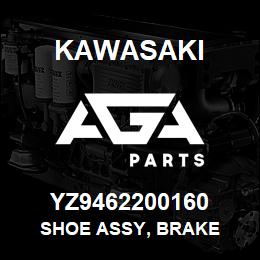 YZ9462200160 Kawasaki SHOE ASSY, BRAKE | AGA Parts