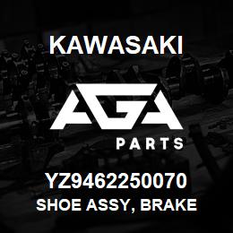 YZ9462250070 Kawasaki SHOE ASSY, BRAKE | AGA Parts