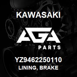 YZ9462250110 Kawasaki LINING, BRAKE | AGA Parts