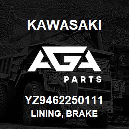 YZ9462250111 Kawasaki LINING, BRAKE | AGA Parts