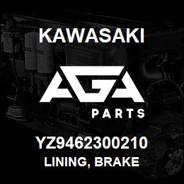 YZ9462300210 Kawasaki LINING, BRAKE | AGA Parts