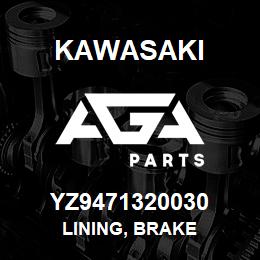 YZ9471320030 Kawasaki LINING, BRAKE | AGA Parts