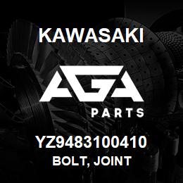 YZ9483100410 Kawasaki BOLT, JOINT | AGA Parts