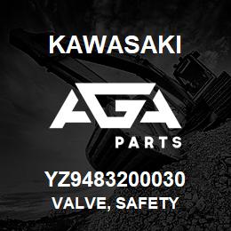 YZ9483200030 Kawasaki VALVE, SAFETY | AGA Parts