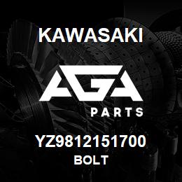 YZ9812151700 Kawasaki BOLT | AGA Parts