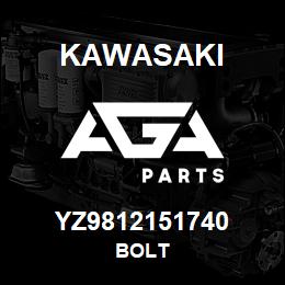 YZ9812151740 Kawasaki BOLT | AGA Parts