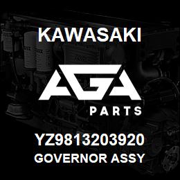 YZ9813203920 Kawasaki GOVERNOR ASSY | AGA Parts