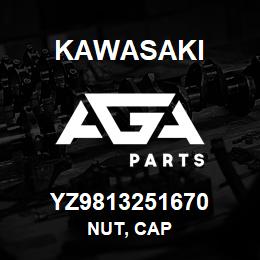 YZ9813251670 Kawasaki NUT, CAP | AGA Parts