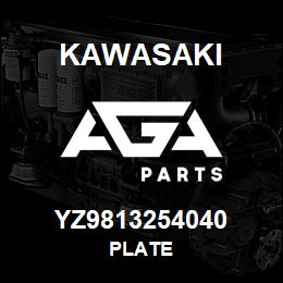 YZ9813254040 Kawasaki PLATE | AGA Parts