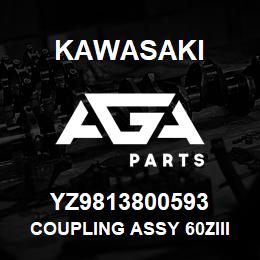 YZ9813800593 Kawasaki COUPLING ASSY 60ZIII & 65ZIII | AGA Parts