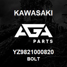 YZ9821000820 Kawasaki BOLT | AGA Parts