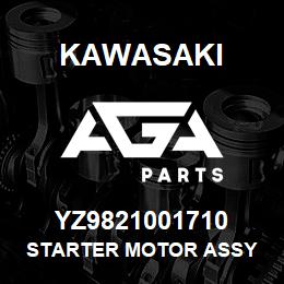 YZ9821001710 Kawasaki STARTER MOTOR ASSY | AGA Parts