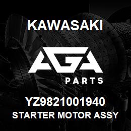 YZ9821001940 Kawasaki STARTER MOTOR ASSY | AGA Parts