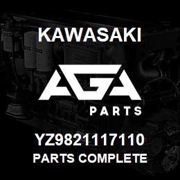 YZ9821117110 Kawasaki PARTS COMPLETE | AGA Parts