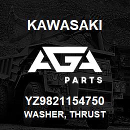 YZ9821154750 Kawasaki WASHER, THRUST | AGA Parts