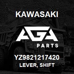 YZ9821217420 Kawasaki LEVER, SHIFT | AGA Parts