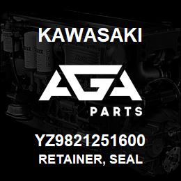 YZ9821251600 Kawasaki RETAINER, SEAL | AGA Parts