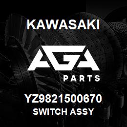 YZ9821500670 Kawasaki SWITCH ASSY | AGA Parts