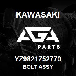 YZ9821752770 Kawasaki BOLT ASSY | AGA Parts