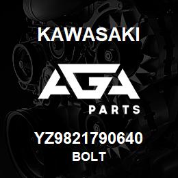 YZ9821790640 Kawasaki BOLT | AGA Parts