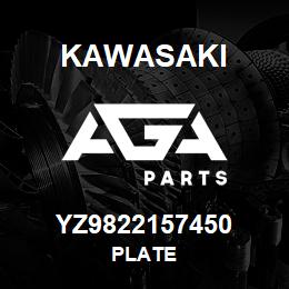 YZ9822157450 Kawasaki PLATE | AGA Parts