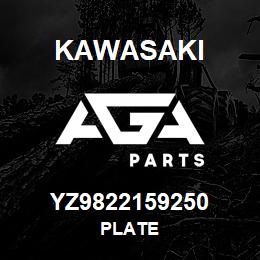 YZ9822159250 Kawasaki PLATE | AGA Parts