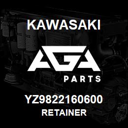 YZ9822160600 Kawasaki RETAINER | AGA Parts