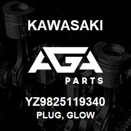 YZ9825119340 Kawasaki PLUG, GLOW | AGA Parts